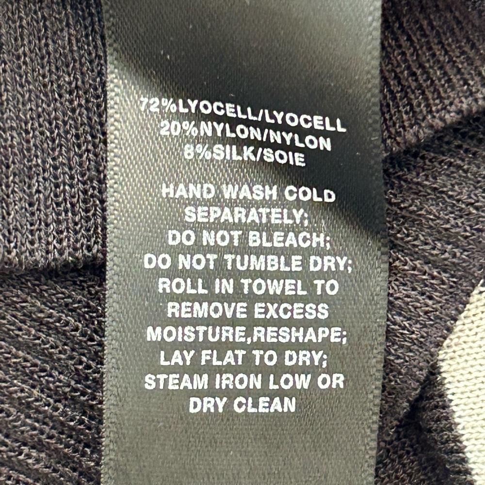 LAFAYETTE 148 New York Stripe Raglan Sweater - Black & “Ash” color - size L - Picture 12 of 15
